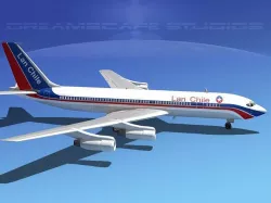 Boeing 707 LAN Chile 3D model