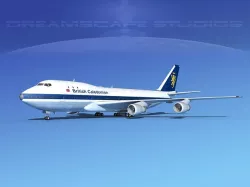 Boeing 747-100 British Caledonian 3D model