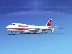 Boeing 747-100 TWA 2 3D model