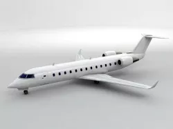 Bombardier CRJ 200 - Generic White Low-poly 3D model