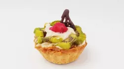 Cake pastry fancy cake or sponge-cake with kiwi and cherry 3D model