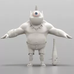 Cartoon Cyclops 3D model