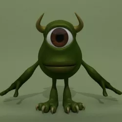 Cartoon Monster Cyclops 3D model