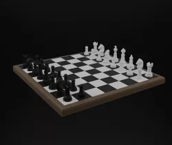 Chessboard Low-poly 3D model