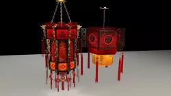 Chinese palace lantern 3D model