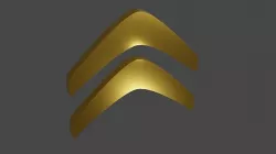 Citroen 3D Logo Low-poly 3D model