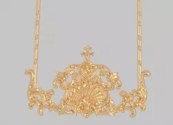 classical pattern wood carving  frame  gold CNC 3D model 3D model