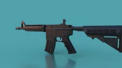 Colt M4 SOPMOD 1 Low-poly 3D model
