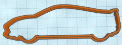 Corvette C8 Silhouette Cookie Cutter