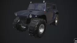 Cross-Country Vehicle Low-poly 3D model