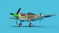 Curtiss P-40B Tomahawk V02 RAF 3D model