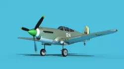 Curtiss P-40B Tomahawk V08 Brazil 3D model