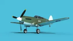 Curtiss P-40B Tomahawk V11 Australia 3D model