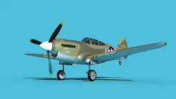 Curtiss P-40B Warhawk V09 USAAF 3D model