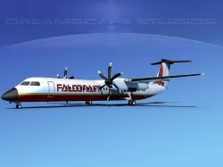 Dehaviland DHC-8 400 Falcon Air 3D model