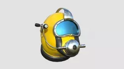 Diving Helmet B 01 Yellow - Character Design Fashion Low-poly 3D model