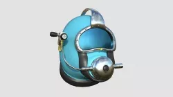 Diving Helmet B 02 Blue - Character Design Fashion Low-poly 3D model
