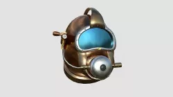 Diving Helmet B 07 Copper - Character Design Fashion Low-poly 3D model