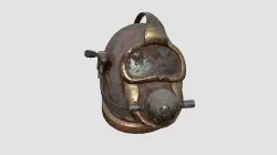 Diving Helmet B 10 Destroyed - Character Design Fashion Low-poly 3D model