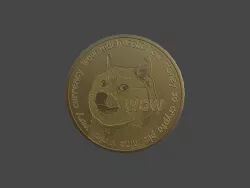 Doge Coin Low-poly 3D model