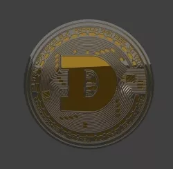 DOGE COIN model Low-poly 3D model