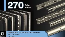 Edge brush 3D model
