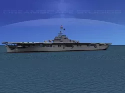 Essex Class Aircraft Carrier CV-18 USS Wasp 3D model