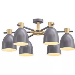 folke six light ceiling fixture gold 3D model