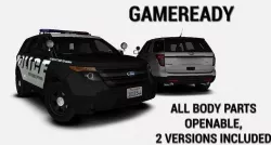 Ford Explorer 2014 Mk V Pre-FL Police Interceptor Gameready Low-poly 3D model