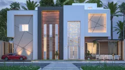 Front Elevation House Villa  3D model