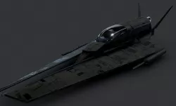 Futuristic Sci-Fi Air Force Airplane Space Ship 3D model