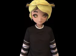 game ready Low Poly Anime Character 12 Low-poly 3D model
