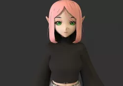 game ready Low Poly Anime Character 20 Low-poly 3D model