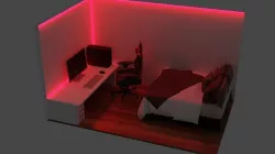 GamingRoom 3D model
