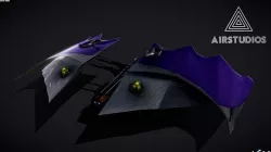 Green Goblin Glider Low-poly 3D model