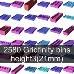  Gridfinity bins - height 3 (21mm) 
