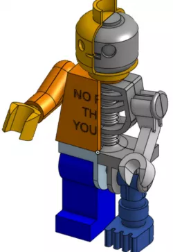 half lego man
