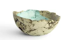 Handmade Bowl Angoba with Green Glaze 3D model
