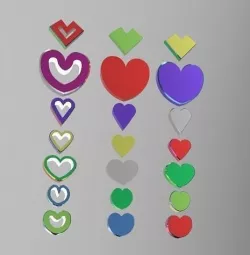 Hart shapes 3D model