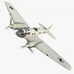 Heinkel He 111 L Low-poly 3D model