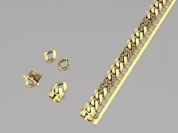 Hollow Chain bracelet  Just STL 3D model