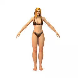 Human Female Full Rig and HumanIK Low-poly 3D model