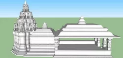 indian hindu temple mandir 3D model