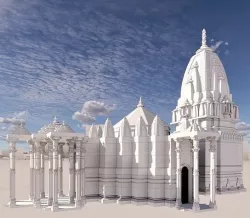 indian hindu temple mandir Low-poly 3D model