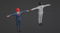 Jimin - Jungkkook - BTS Low-poly 3D model