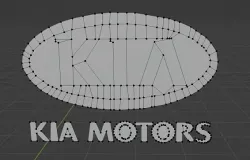 Kia 3D Logo Low-poly 3D model