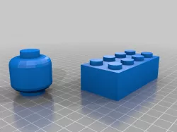 Lego brick and head