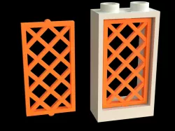 Lego compatible lattice for 2x3 frame windows