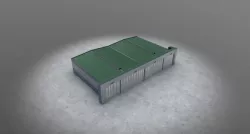 LHBP Hangar 3 Low-poly 3D model