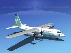 Lockheed C-130 Hercules Transamerica 3D model